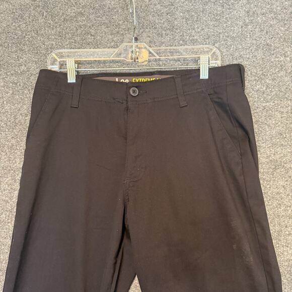 Lee Pants Mens 33x34 Black Extreme Motion MVP Straight Leg Chino Stretch Casual - Picture 3 of 11